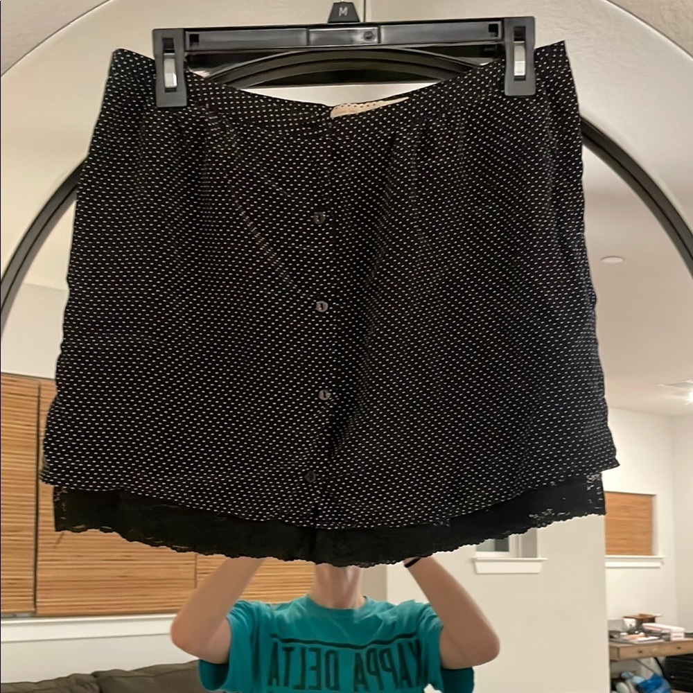 Pins & Needles Black Polka Dot Skirt